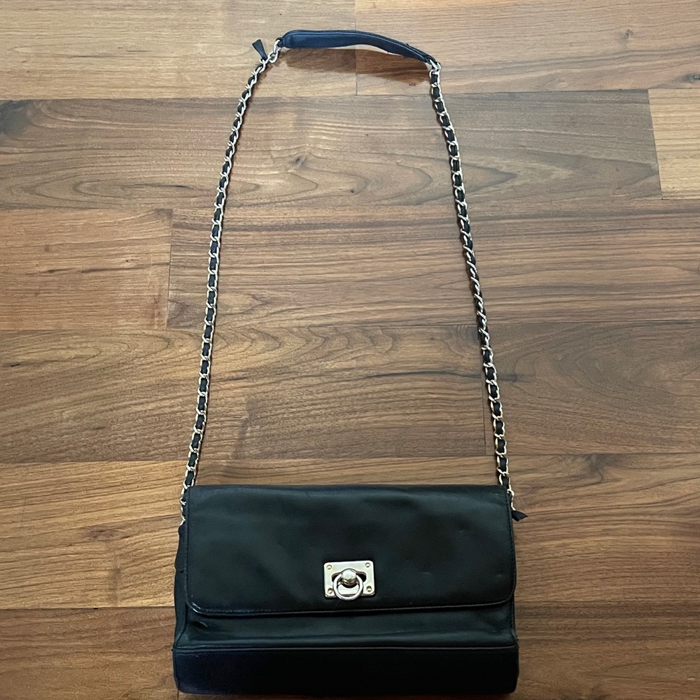 Giani Bernini Black Shoulder Bag with Chain crossbody